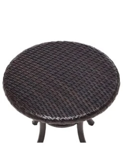 Crosley Palm Harbor Outdoor Wicker Round Side Table -GardenJoy Shop 8611949 06v