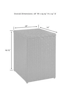 Crosley Palm Harbor Outdoor Wicker Rectangular Side Table 11 Crosley Palm Harbor Outdoor Wicker Rectangular Side Table -GardenJoy Shop 8611950 06v