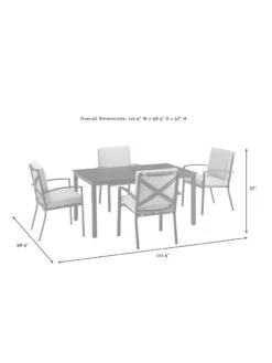 Crosley Kaplan Dining Set -GardenJoy Shop 8611954 09v