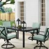 Crosley Kaplan 5Pc Outdoor Dining Set With Swivel Chairs -GardenJoy Shop 8611955 01v kaplan 5pc outdoor dining set table and 4 swivel chairs