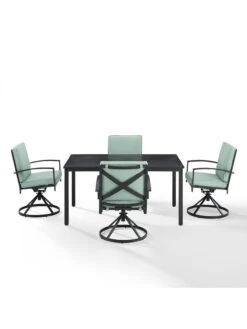 Crosley Kaplan 5Pc Outdoor Dining Set With Swivel Chairs 23 Crosley Kaplan 5Pc Outdoor Dining Set With Swivel Chairs -GardenJoy Shop 8611955 07v