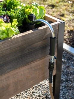 Self-Watering Eco-Stained Elevated Planter Box, 2' X 8' -GardenJoy Shop 8611997 171 tif 1