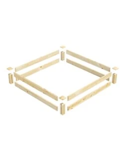 Pine Raised Garden Beds, 4'x4' -GardenJoy Shop 8612249 01v