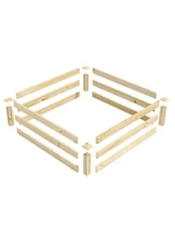 Pine Raised Garden Beds, 4'x4' -GardenJoy Shop 8612250 01v
