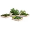 2-Tier Pine Raised Garden Bed, 80 Sqft.12'x12' 2 2-Tier Pine Raised Garden Bed, 80 Sqft.12'x12' -GardenJoy Shop 8612255 02v 2 tier pine raised garden bed 12x12 1