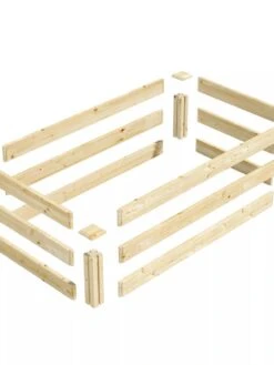 Pine Raised Garden Bed, 2'x4'x10.5" High -GardenJoy Shop 8612256 01V jpg