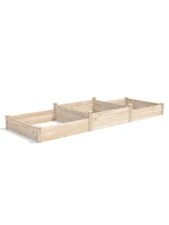 Tall 2-Tier Pine Raised Garden Bed, 4'x12' -GardenJoy Shop 8612258 03v
