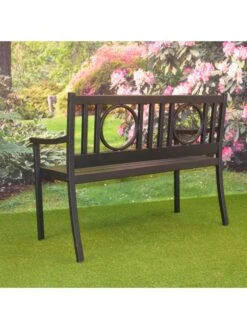 Gramercy Outdoor Metal Bench 14 Gramercy Outdoor Metal Bench -GardenJoy Shop 8612281 01v