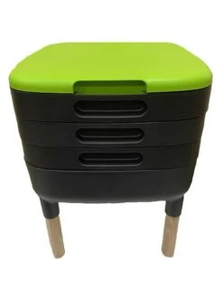 Maze Worm Farm Composter Trays With Wood Legs -GardenJoy Shop 8612805 01v