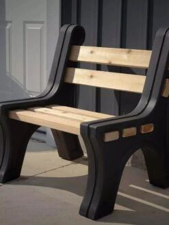 Custom Length Lightweight Indoor Or Outdoor Bench Ends -GardenJoy Shop 8612857BK 09V tif