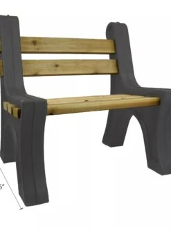 Custom Length Lightweight Indoor Or Outdoor Bench Ends -GardenJoy Shop 8612857GY 07V tif