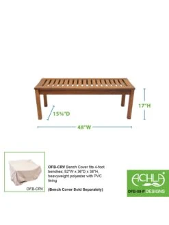 Achla Designs Backless Bench, 4' -GardenJoy Shop 8612909 04v