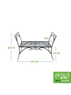 Achla Designs Wrought Iron Arbor Bench 7 Achla Designs Wrought Iron Arbor Bench -GardenJoy Shop 8612912 03v
