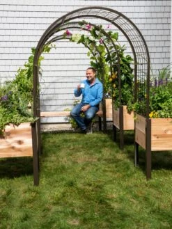 2’ X 4’ Arch Trellis For Planter Boxes 14 2’ X 4’ Arch Trellis For Planter Boxes -GardenJoy Shop 8612976 0549