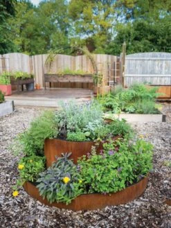 Birdies™ Corten Steel Round Raised Bed, Large, Low 10 Birdies™ Corten Steel Round Raised Bed, Large, Low -GardenJoy Shop 8613287 0013 birdies corten steel tiered round raised bed kit tall 1