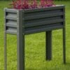 Metal Double Height Raised Garden Bed -GardenJoy Shop 8613688 05V metal elevated raised garden bed 3 4