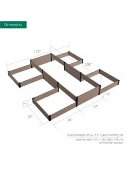 Terraced H-Shape Garden Bed -GardenJoy Shop 8614260 03V 3 4