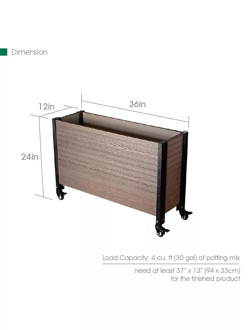 Mobile Deep Trough Planter 4 Mobile Deep Trough Planter - Image 2