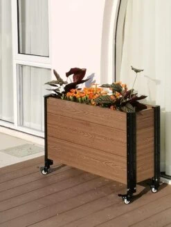 Mobile Deep Trough Planter 8 Mobile Deep Trough Planter -GardenJoy Shop 8614263 04V