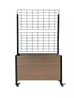 Mobile Deep Trough Planter With Trellis 10 Mobile Deep Trough Planter With Trellis -GardenJoy Shop 8614265 02V