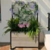 Mobile Deep Trough Planter With Trellis -GardenJoy Shop 8614265 05V mobile deep trough planter with trellis
