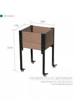Mobile Elevated Corner Planter -GardenJoy Shop 8614267 03V 3 4